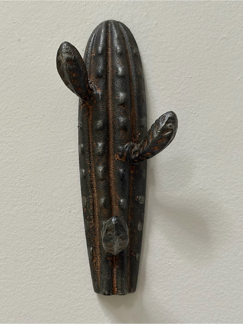Cast iron Cactus wall hook x3 southwestern style